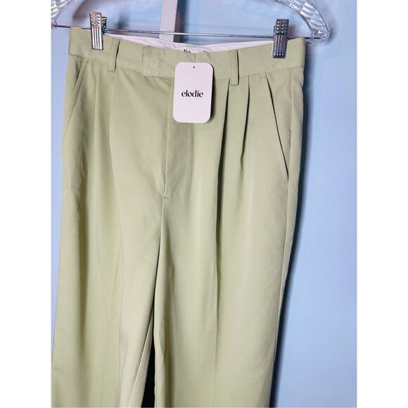 Elodie NWT Pleated Straight Leg Pistachio Pants size small - Picture 5 of 7
